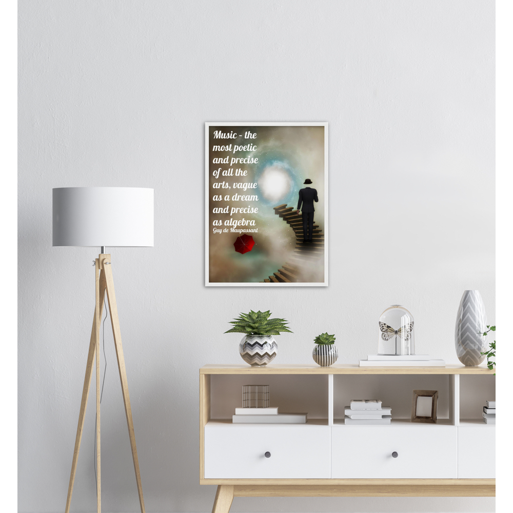 Poetic and Precise - Music Quote Framed Print Gelato