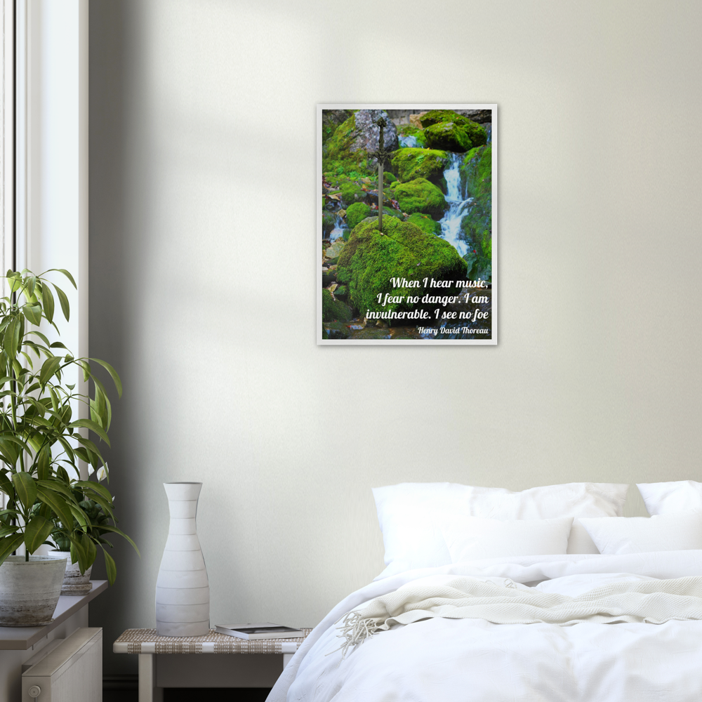 Fear No Danger – Music Quote Framed Print Gelato