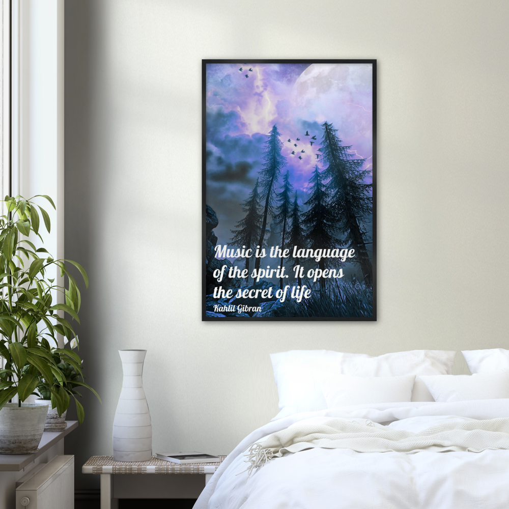 Language Of The Spirit - Music Quote Framed Print Gelato