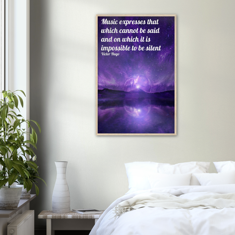 Impossible To Be Silent – Music Quote Framed Print Gelato