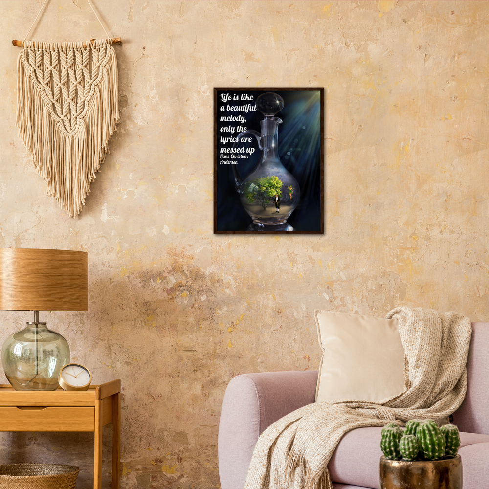 Like a Beautiful Melody – Music Quote Framed Print Gelato