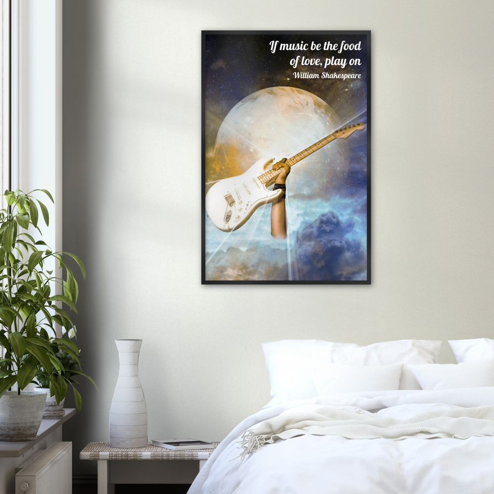 Food Of Love – Music Quote Framed Print Gelato