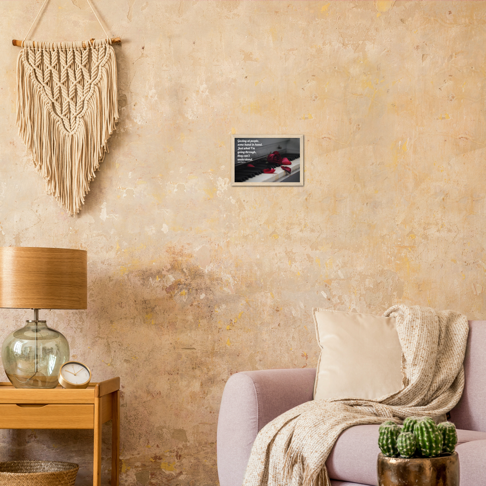 Gazing at People - Music Quote Framed Print Gelato