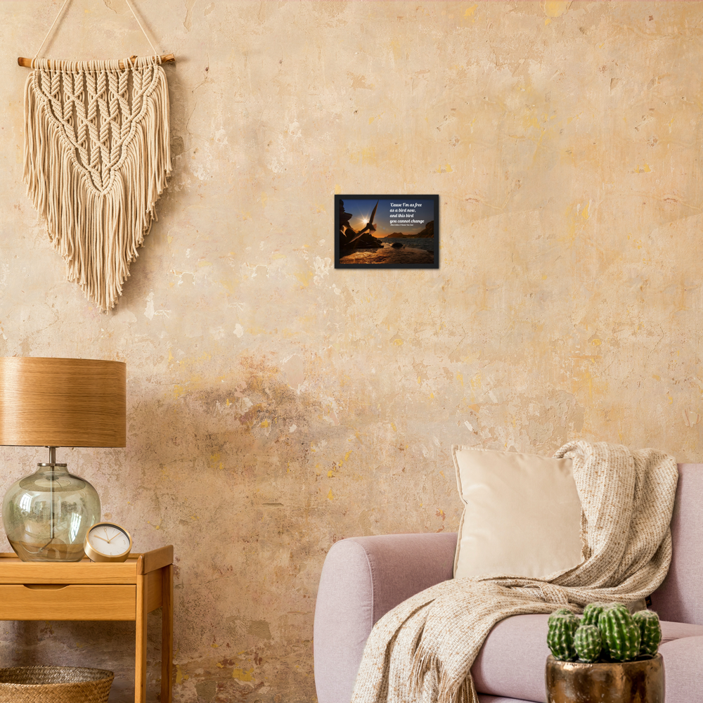 Free As A Bird - Music Quote Framed Print Gelato