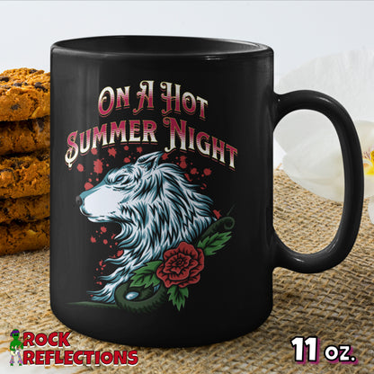 Hot Summer Night Black Mug CustomCat