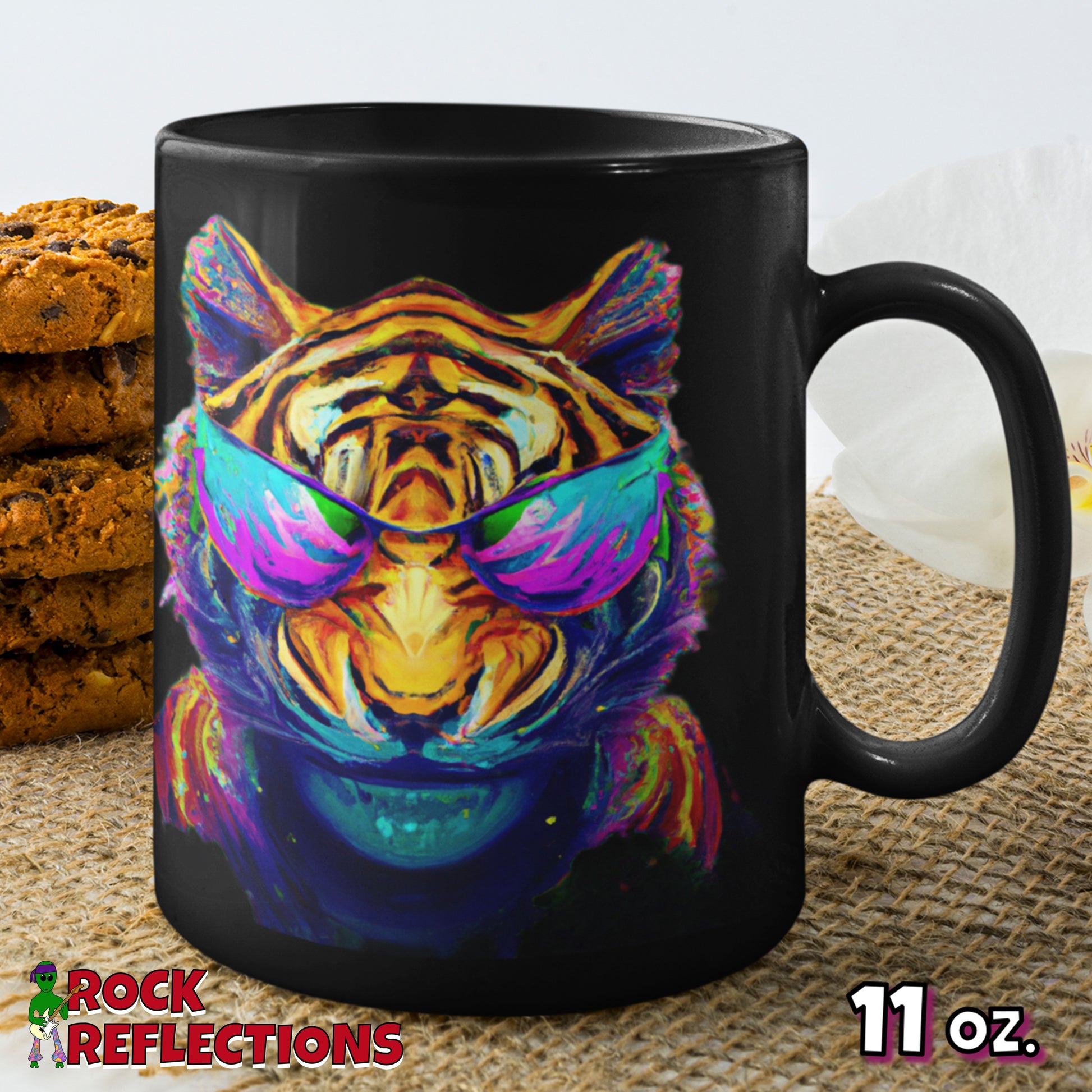 Shady Tiger Black Mug CustomCat
