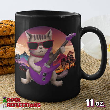Kitten Rocker Black Mug CustomCat