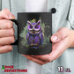 Owl In Forest Black Mug CustomCat