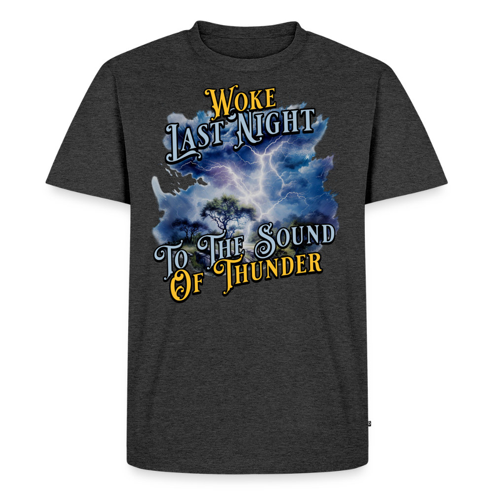 Woke Last Night T-Shirt - heather anthracite