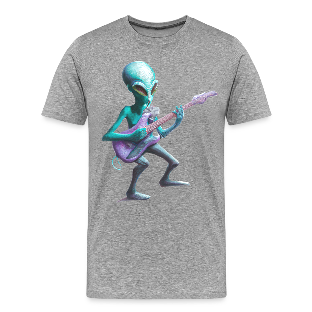 Alien Guitarist T-Shirt - heather gray