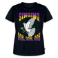 White Winged Dove Singing Ladies T-Shirt - navy
