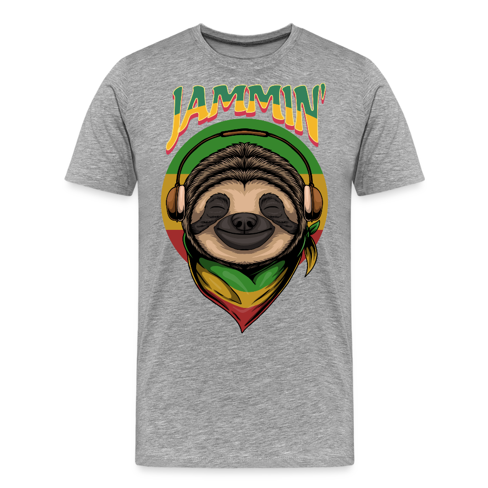 Jammin' Reggae Sloth T-Shirt - heather gray