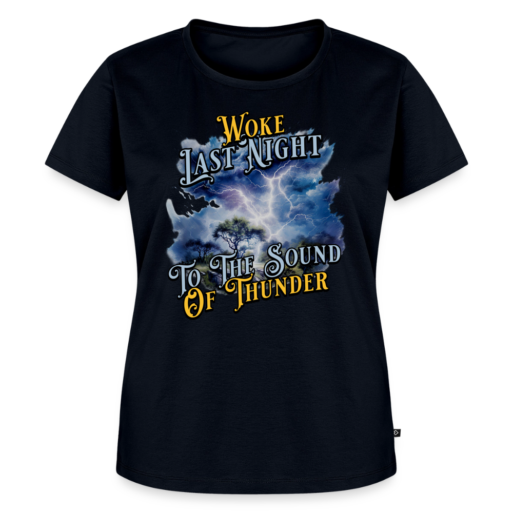 Woke Last Night Ladies T-Shirt - navy