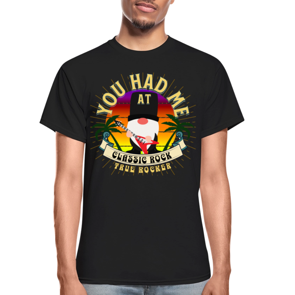 Gnome Had Me At Classic Rock T-Shirt - black