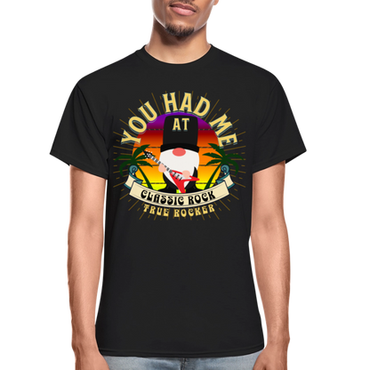 Gnome Had Me At Classic Rock T-Shirt - black