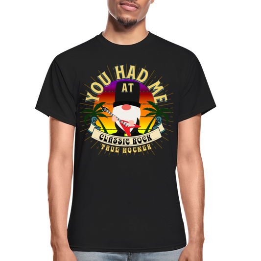 Gnome Had Me At Classic Rock T-Shirt - black
