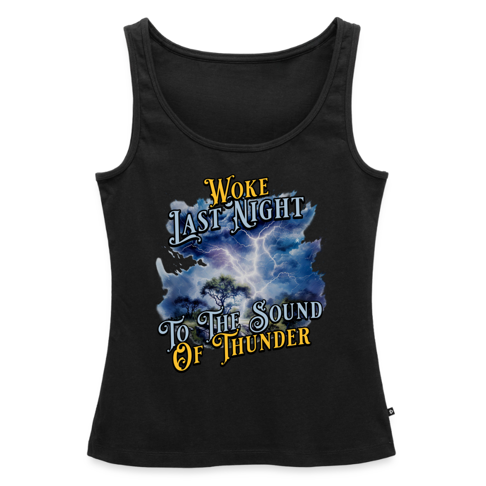 Woke Last Night Ladies Tank Top - black