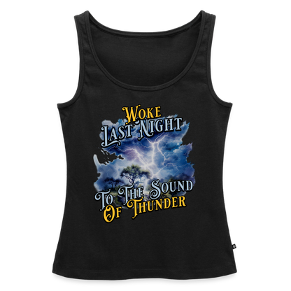 Woke Last Night Ladies Tank Top - black