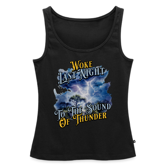 Woke Last Night Ladies Tank Top - black