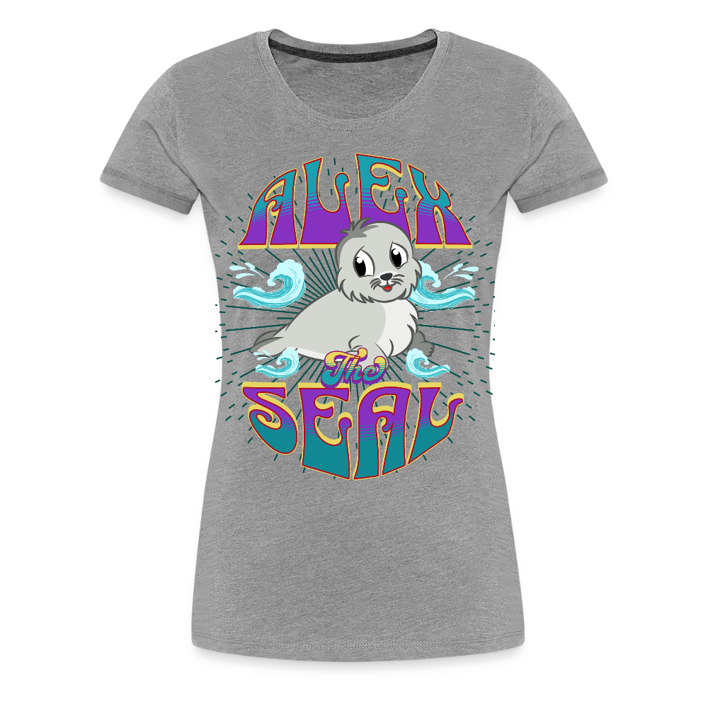 Alex The Seal Ladies T-Shirt - heather gray