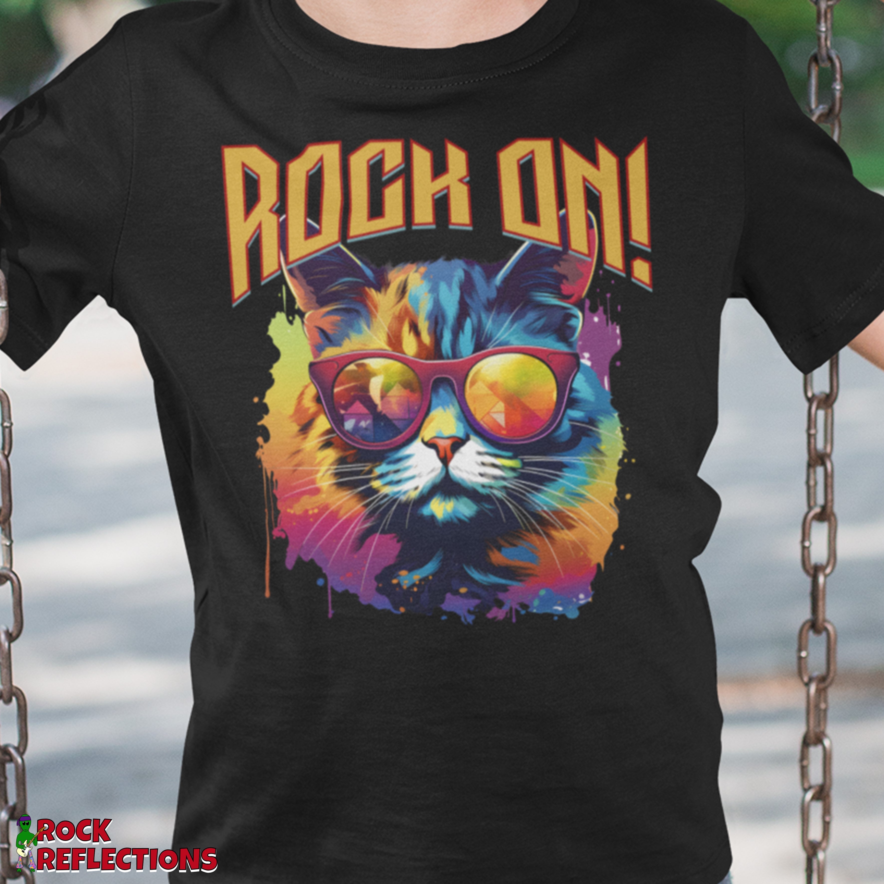 Rock On Cat T Shirt Rock Reflections