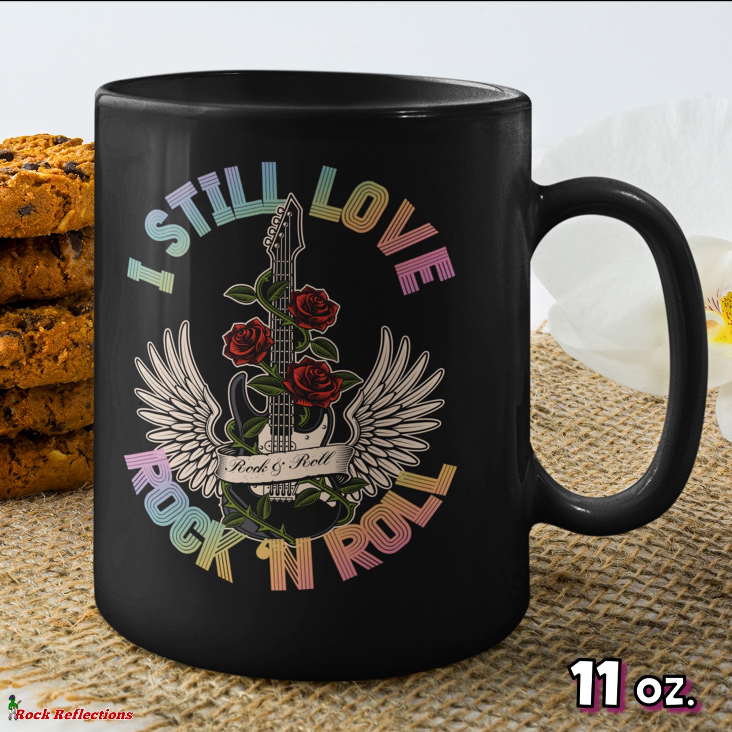 Still Love Rock Black Mug CustomCat