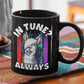 Singing Llama In Tune Black Mug CustomCat