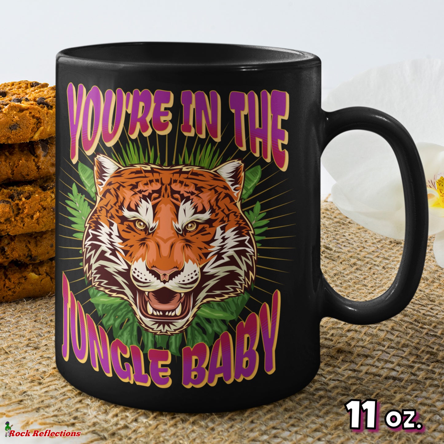 You're In The Jungle Black Mug CustomCat