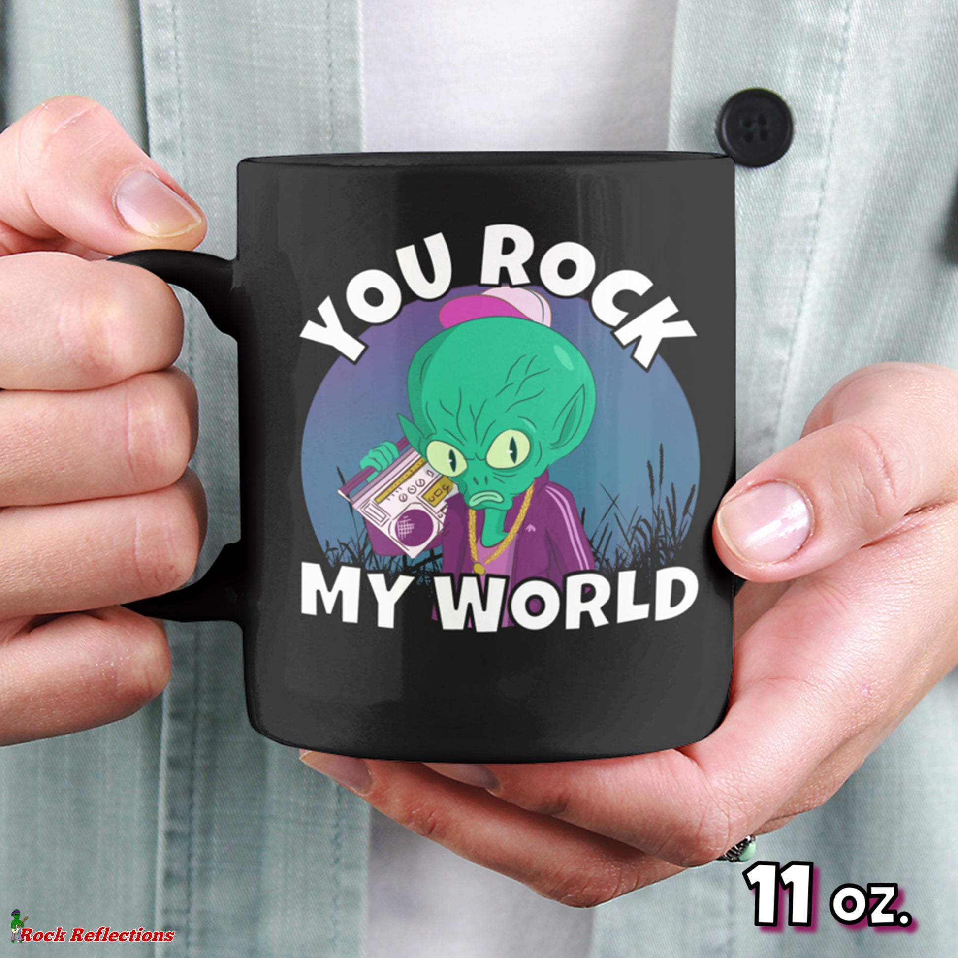 Alien - You Rock My World Black Mug CustomCat