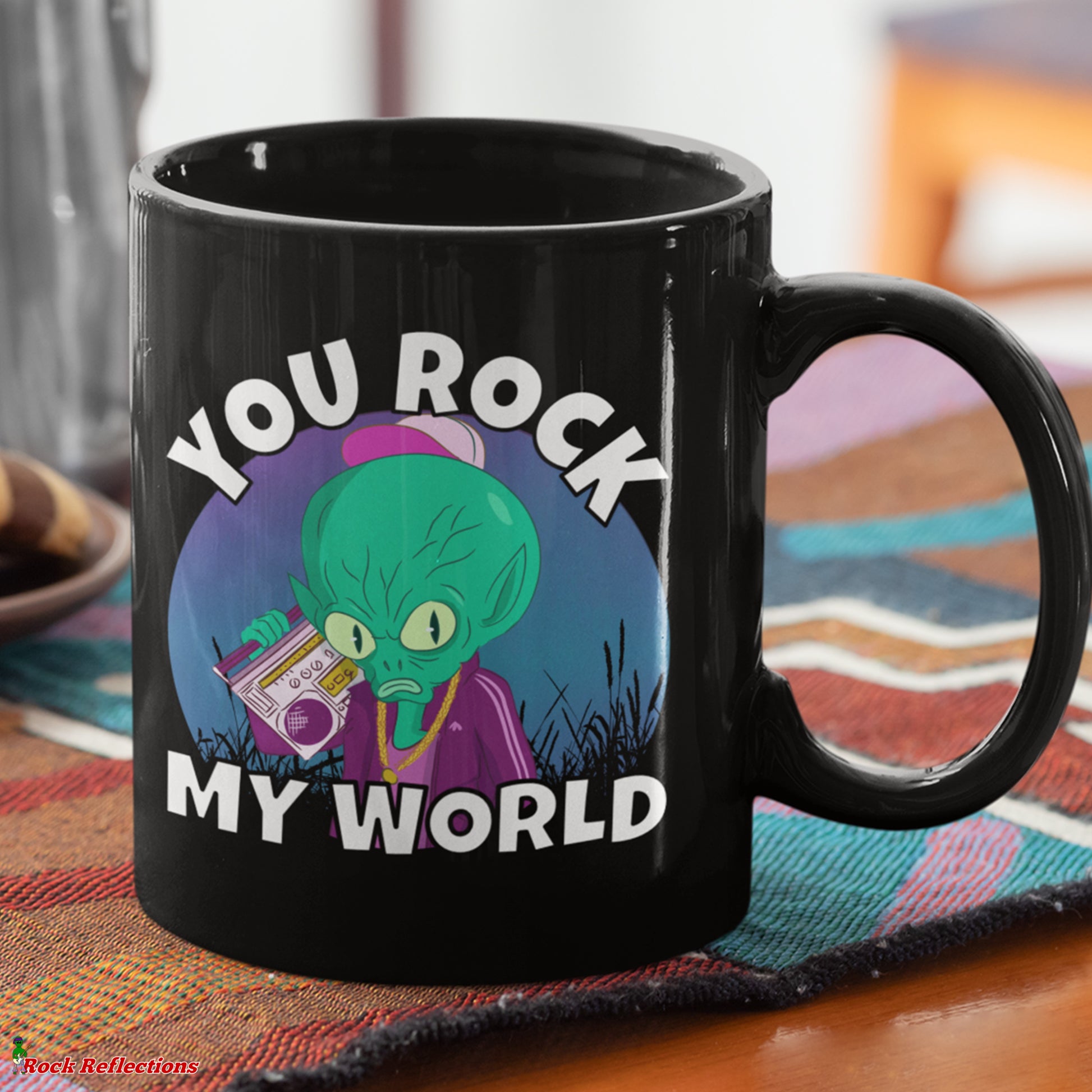 Alien - You Rock My World Black Mug CustomCat