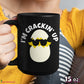 Crackin Up Egg Black Mug CustomCat