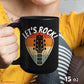 Let's Rock Guitar Black Mug CustomCat