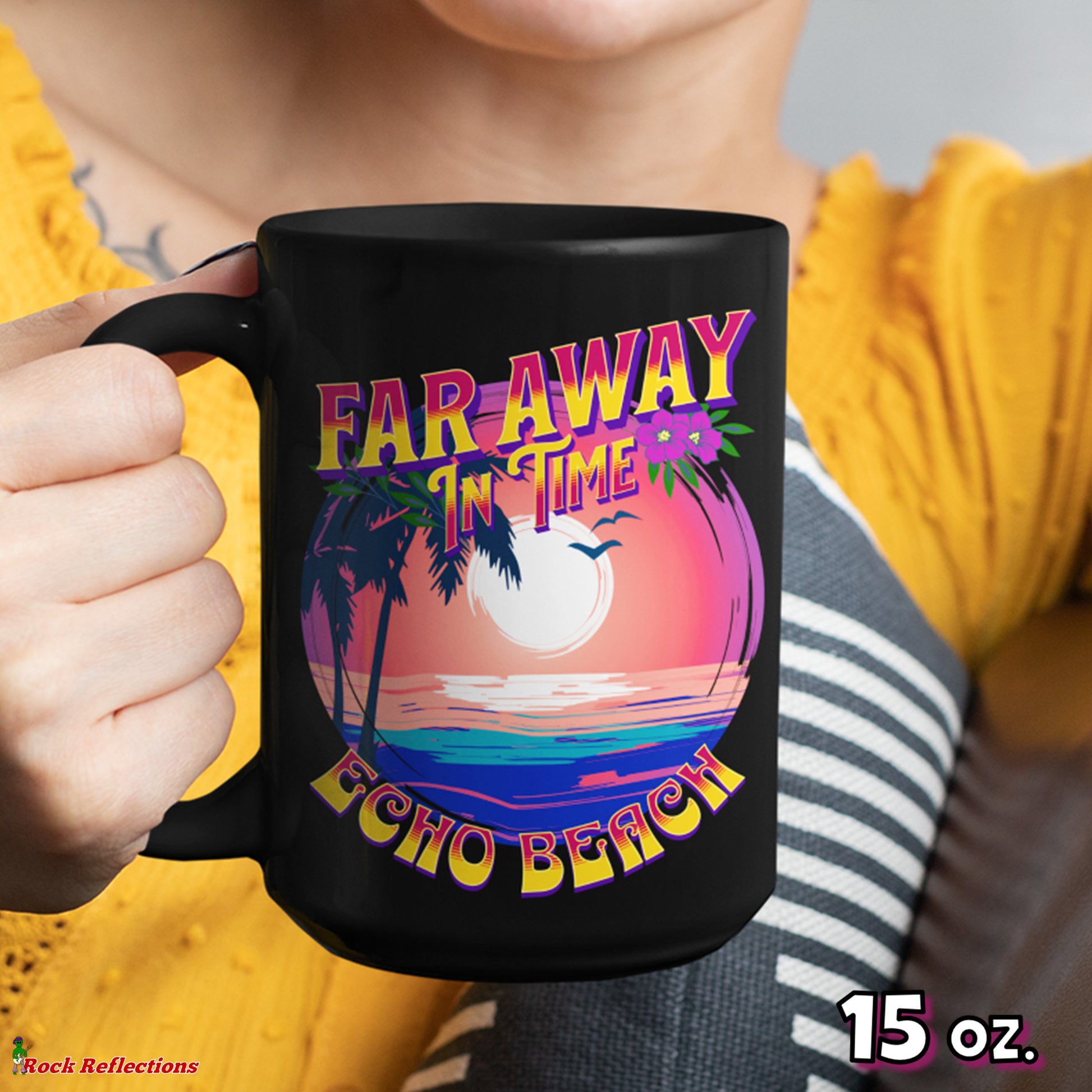 Echo Beach - Far Away In Time Black Mug CustomCat