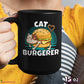Cat Burgerer Black Mug CustomCat