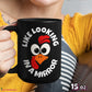 Turkey Looking In A Mirror Black Mug CustomCat