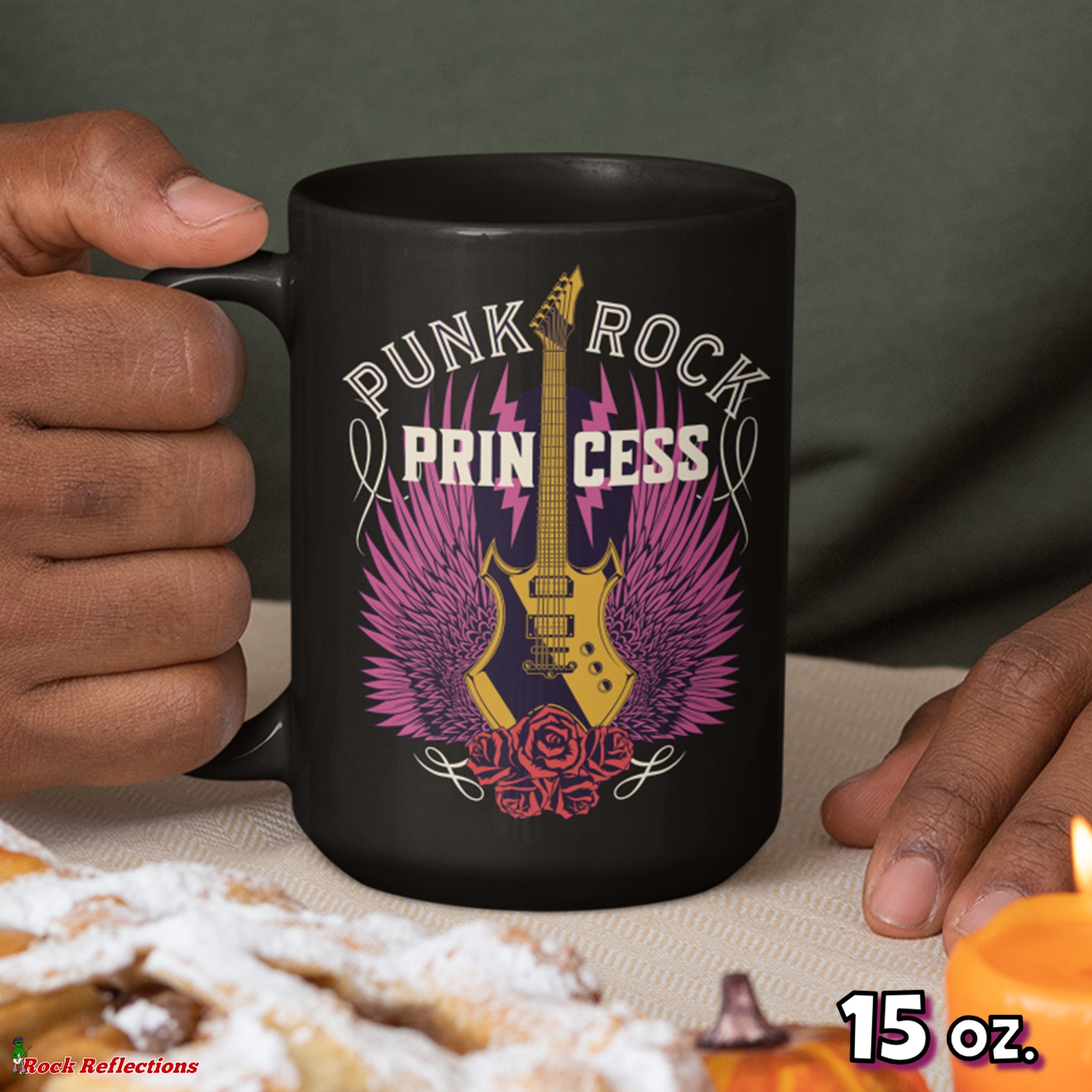Punk Rock Princess Black Mug CustomCat