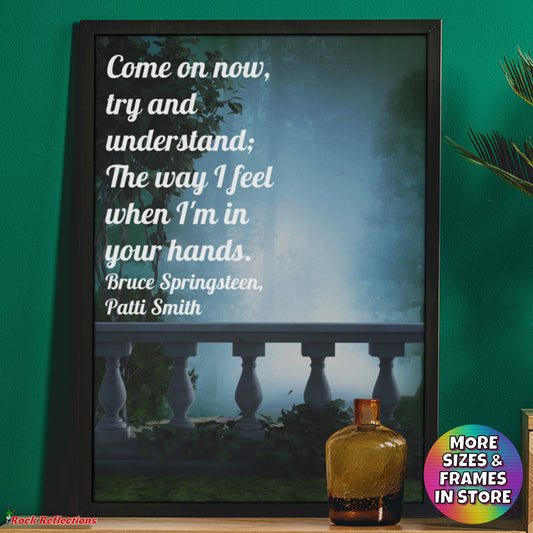 Come On Now - Music Quote Framed Print Gelato