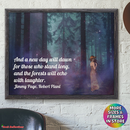 A New Day Will Dawn - Music Quote Framed Print Gelato