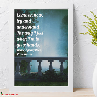 Come On Now - Music Quote Framed Print Gelato