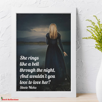 She Rings Like A Bell - Music Quote Framed Print Gelato