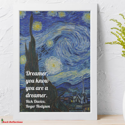 You Know You Are a Dreamer - Music Quote Framed Print Gelato