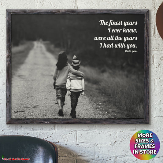 The Finest Years (1) - Music Quote Framed Print Gelato