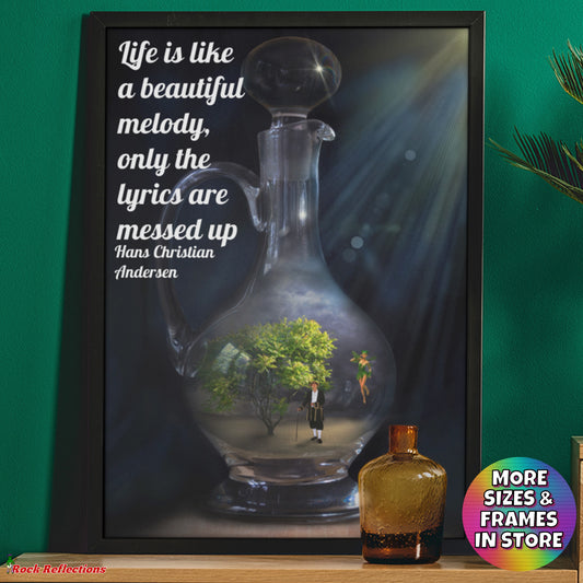 Like a Beautiful Melody – Music Quote Framed Print Gelato