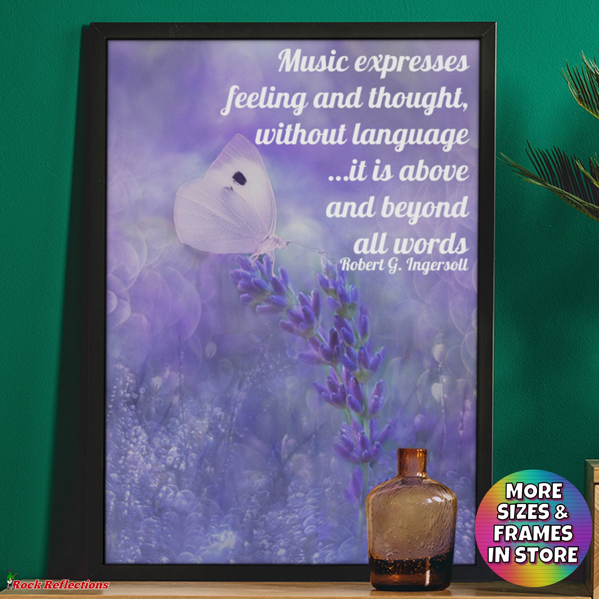 Beyond All Words -Music Quote Framed Print Gelato