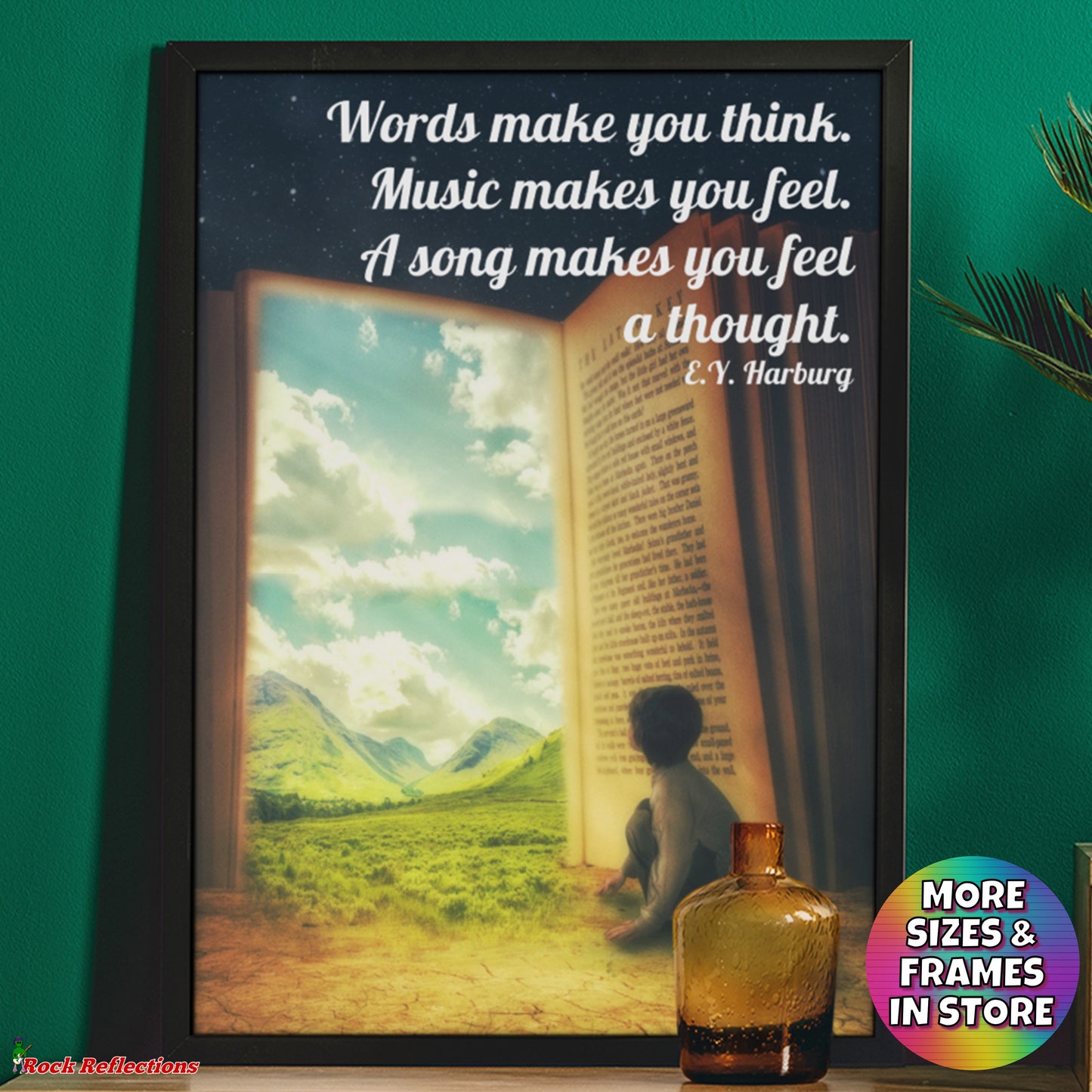 Feel a Thought - Music Quote Framed Print Gelato