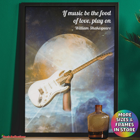 Food Of Love – Music Quote Framed Print Gelato
