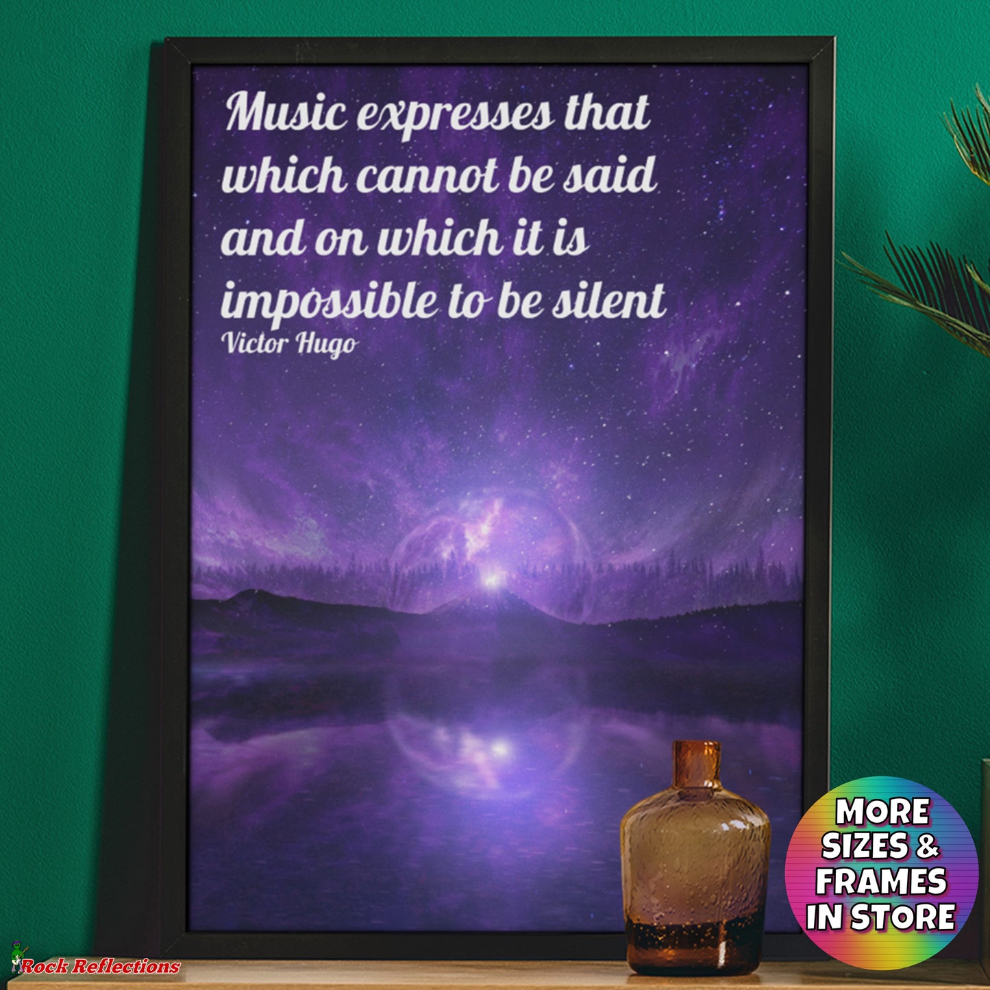 Impossible To Be Silent – Music Quote Framed Print Gelato