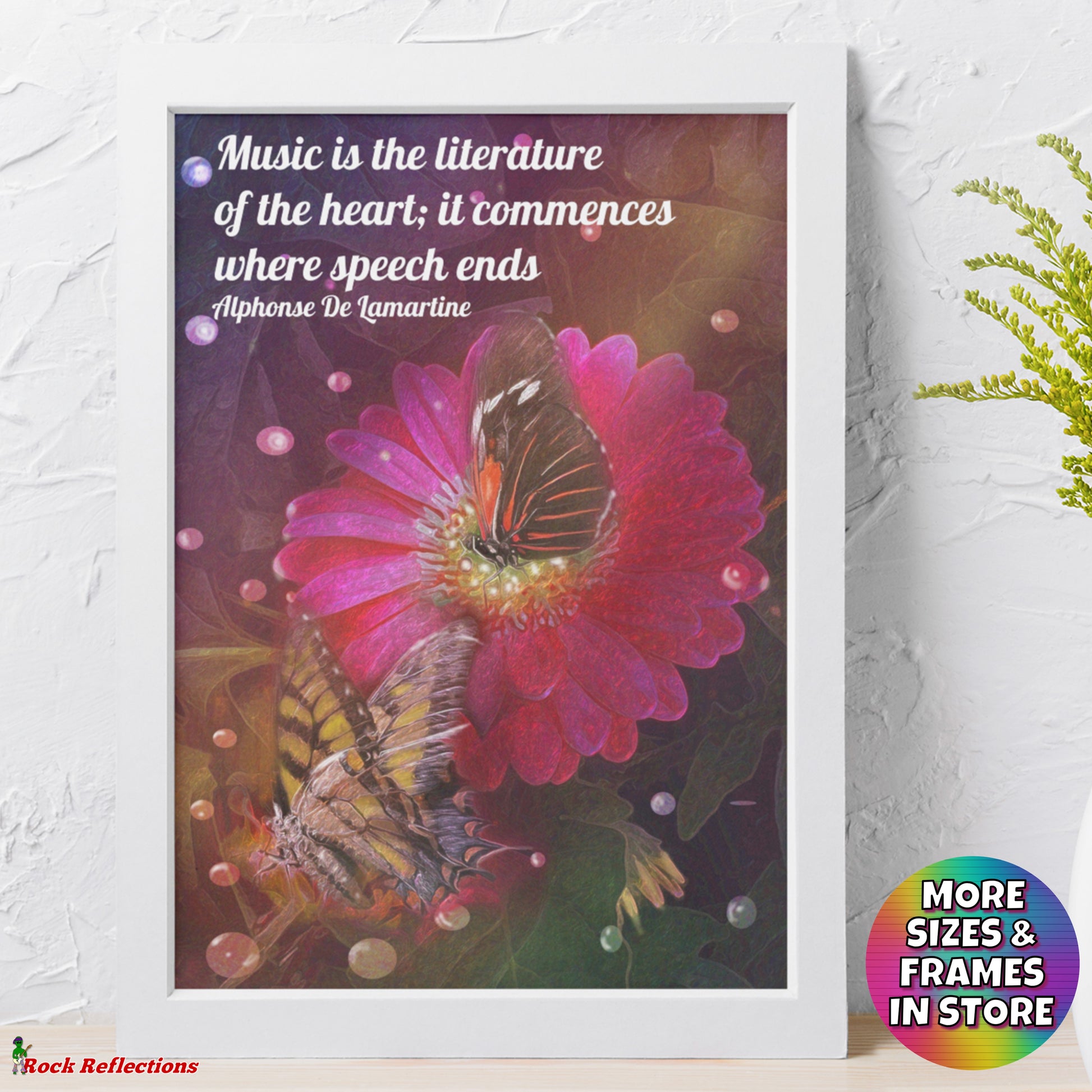 Literature Of The Heart - Music Quote Framed Print Gelato