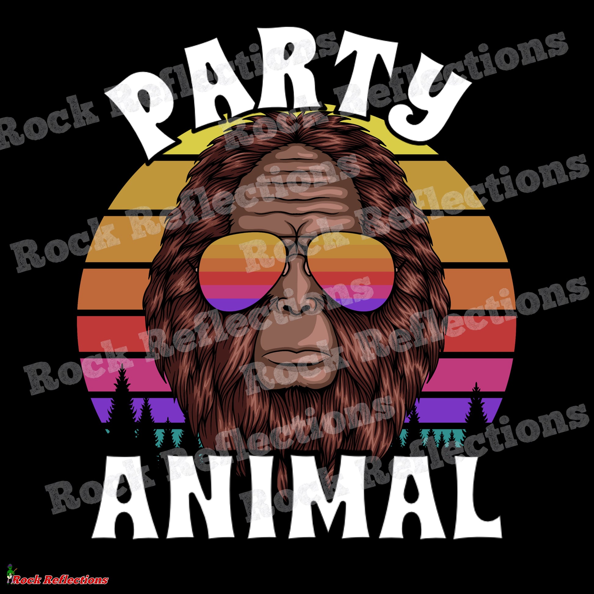 Bigfoot Party Animal Black Mug CustomCat