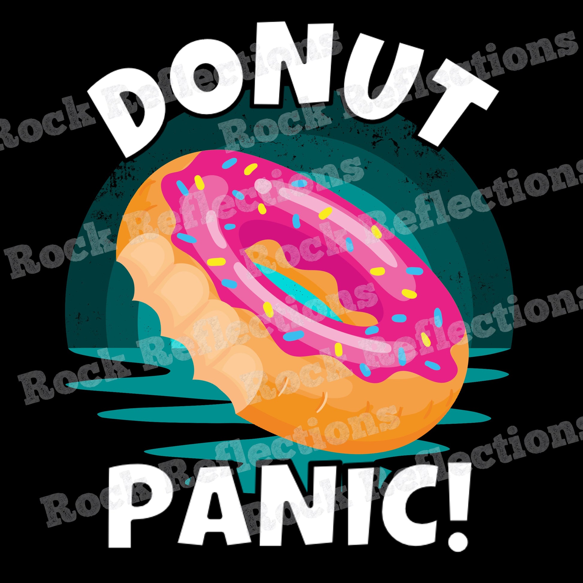Donut Panic Black Mug CustomCat